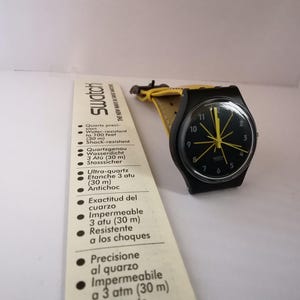 Seltene Vintage Preloved Swatch Uhr 1996 mustard.