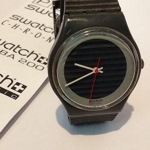 Vintage swatch watch GA105/SILVER CIRCLE 1986.