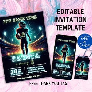 Football Birthday Invitation for Boys: Sport Party Invite (Digital Download)
