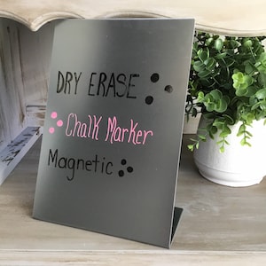 Steel Magnet Board, 8” x 11”, Dry Erase Board, DIY  Display Metal Magnet Board, Desktop Magnet Board, Rustic, Tabletop Decor, Magnet Display
