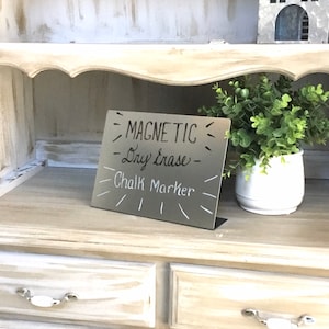 Steel Magnet Board, 11” x 8”,  DIY gift  - Display Metal Magnet Board, Desktop Magnet Board, Rustic, Tabletop Decor, Magnet Display