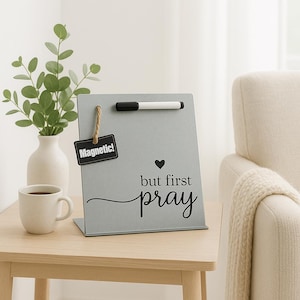 Magnetic Prayer Board: Freestanding Dry Erase Easel -Birthday Gift for Anyone