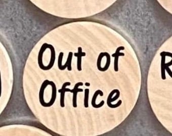 Personalized Wooden Location Magnet: Dorm, Office, Classroom (1.5")