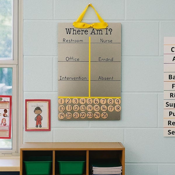 Student Locator Magnet Board: Classroom Management Organizer, Teacher Appreciation Gift