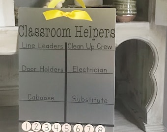 Classroom Helpers Magnet Board - Classroom Management - Back to School - Magnet Board - Custom Classroom Organizer - Teacher Helper