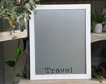 Travel Magnet Board - Dry Erase Board - FREE PERSONALIZATION - Framed Magnet Board - Framed - Travel Magnets  - Message Board