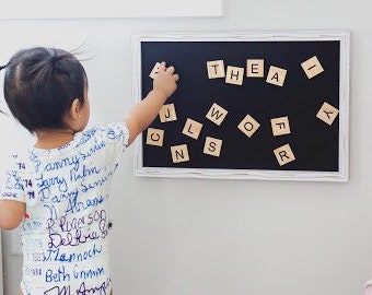Magnet Board for Kids - Learning Board - Homeschool - Magnet Learning Board -- Alphabet - Number Recognition - Sight Words