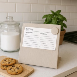 Magnetic Message Board – Fabric-Wrapped Photo or Recipe Holder – Custom Color – Kitchen or Office Decor – Magnet Display BoardBoard