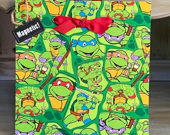 Kids Magnet Board, Ninja Turtles,  Kids Bulletin Board, Kids Room Decor, Childrens Room, Toddler Birthday Gift, Children's Birthday Gift