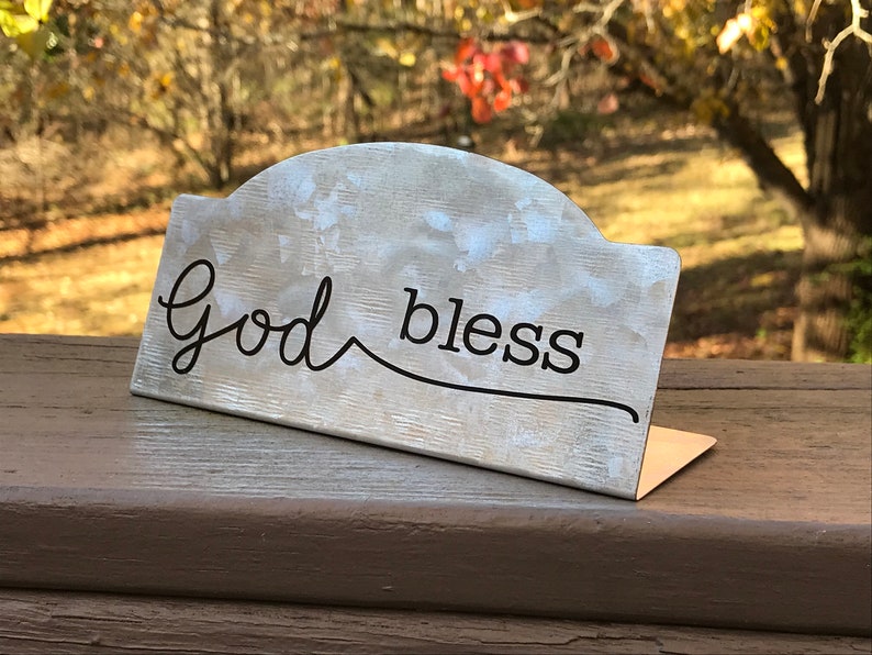 Desktop Metal Sign Tiered Tray Decor Easter Gift Desktop Sayings Custom Quotes Available Ready to Ship image 9