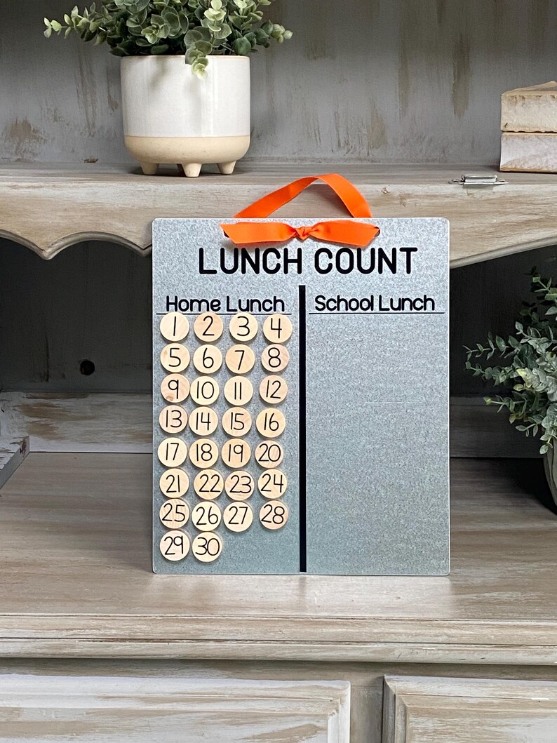 Magnetic Lunch Choice Board - Teacher Classroom Organizer with Magnets image 2
