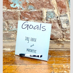 New Year Goals Magnet Board - Magnetic Board - Dry Erase Board - Goal Setting - Vision Board - Magnetic Message Board - Memo Board