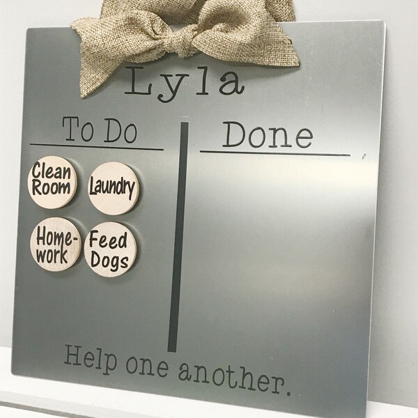 Magnetic Chore Chart - Etsy
