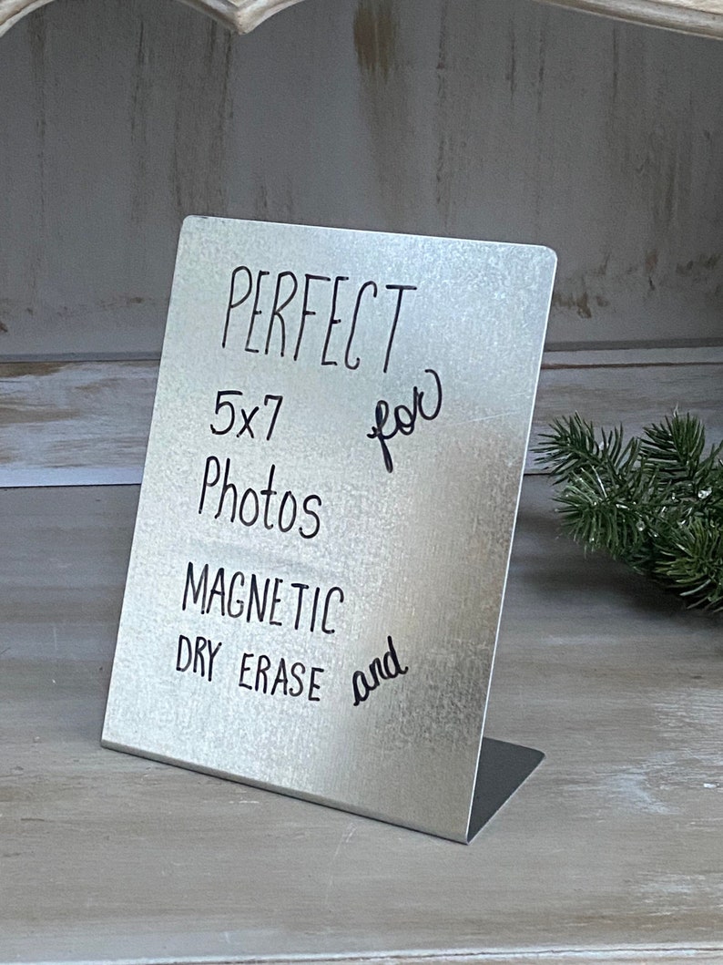 Wedding Magnet Board 5 X 7 Dry Erase Board Steel Magnet Board DIY Magnetic Board Desktop Memo Board Desk Accessory Easel image 1