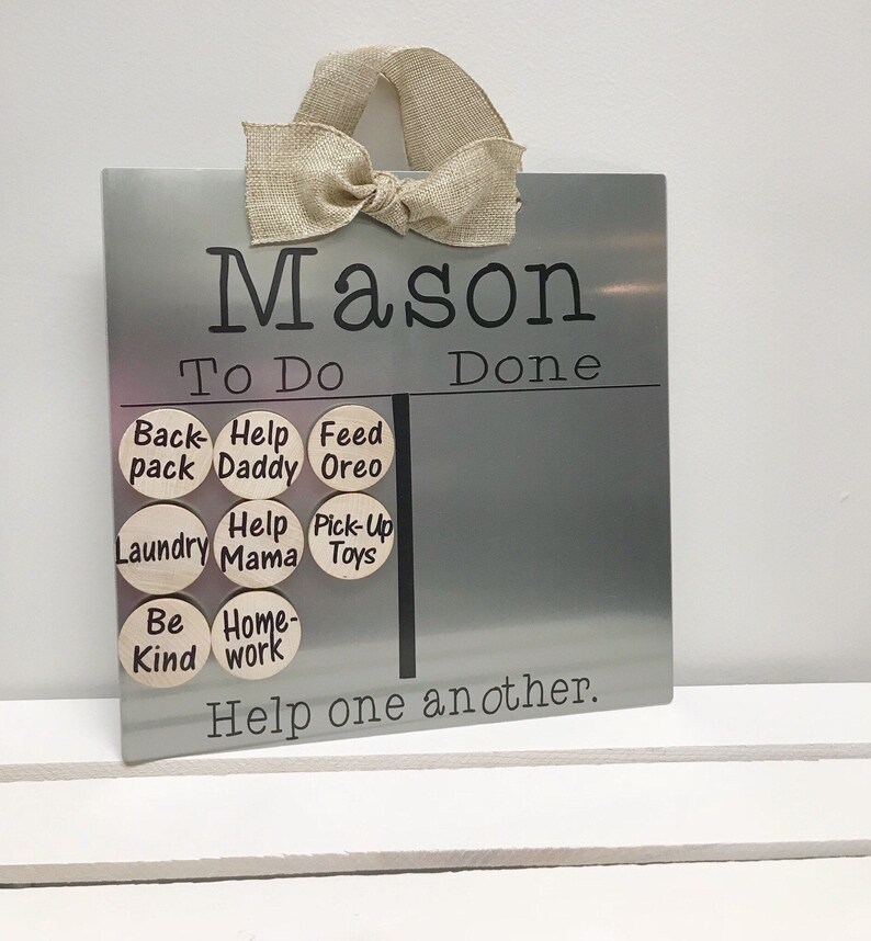 Magnetic Chore Chart Kids Chore Board Custom Chore Chart | Etsy