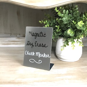 Magnetic Board - Gamer GIft - Make Your Own Magnet Board - 5&quot; x 7&quot; - Unfinished - Steel Board - Memo Board - Freestanding Easel