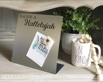 Magnet Board, RAISE HALLELUJAH, Christian Gift, Dry Erase,  10" X 10", Message Board