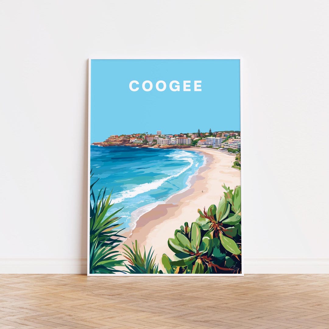 Coogee Beach Travel Poster | Sydney & New South Wales Landmark Prints