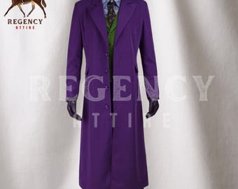 Custom Purple Joker Wool Trench Coat – Cosplay Costume