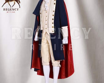 Wool Civil War Uniform Coat, George Washington Spies, 1770s American Revolution Jacket
