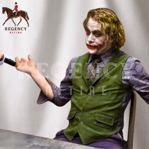 The Joker Movie Costume - Purple Joker Trench Coat Over Coat-  Cosplay Costume - re-enactment theatre suit - Animecon-Steampunk Halloween