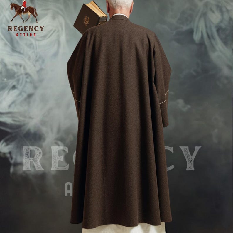 Brown Robe Men's Ritual Brown Clergy Robe | Men's Traditional Cassock, Church Vestment - Etsy