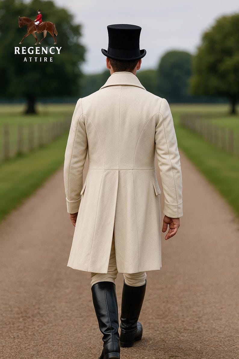 Regency Men's Riding Boot Regency Cream Tailcoat Outfit – 19th Century Wedding Costume - Etsy