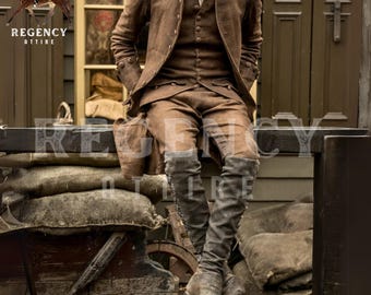 Men&#39;s Regency Style Rocco Colonial Jacket - Mens Aristocrat  Tailcoat Jacket - Explorer Tailcoat - Wool Jacket - Cosplay Theatre Jacket