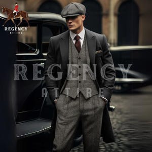 Men&#39;s Classic 80&#39;s Style 3-Piece Suit – Thomas Shelby Suit – Custom Made Tweed Suit – Luxury Wedding Attire - Peaky Blinders inspired