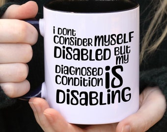 Taza de cerámica con concientización sobre la discapacidad y la neurodiversidad, regalo de cerámica, TEA, TDAH, TDAH