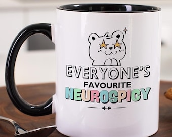 Neurospicy Gift Mug – Fun Ceramic Cup for Neurodivergent Friends, Awareness Support.
