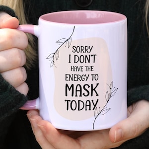 Neurodivergent Awareness Mug – Ceramic, Supportive Floral Design, 11oz, Masking, Neurospicy