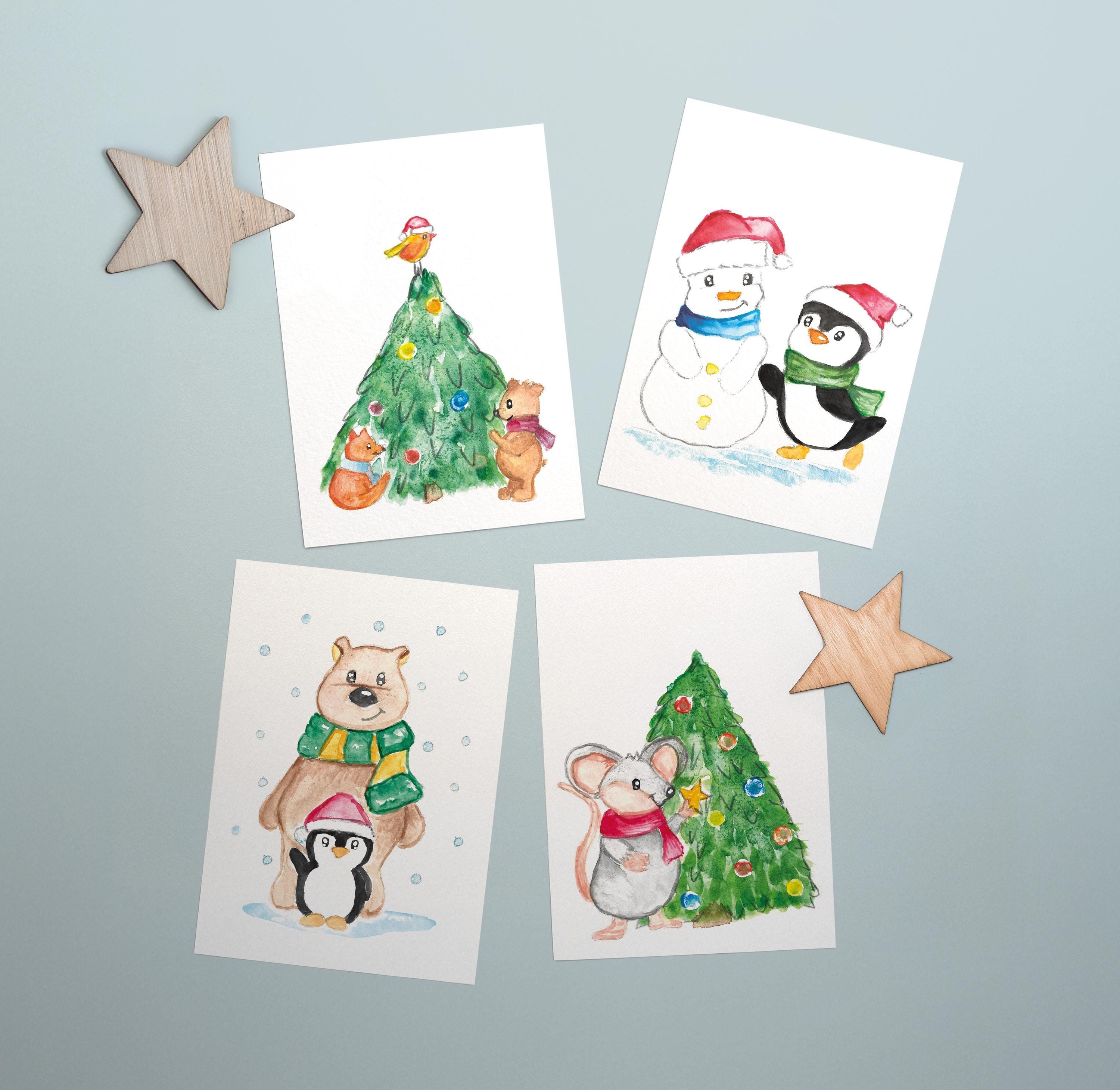 Watercolor Christmas Cards - Unique Greeting Cards - Original Greeting ...