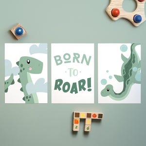 Lot de 3 Cartes Dinosaure, Cartes de Vœux Ludiques pour Enfants, Cartes de Vœux Dinosaure, Cartes de Vœux Uniques, Cartes Dino pour Enfants