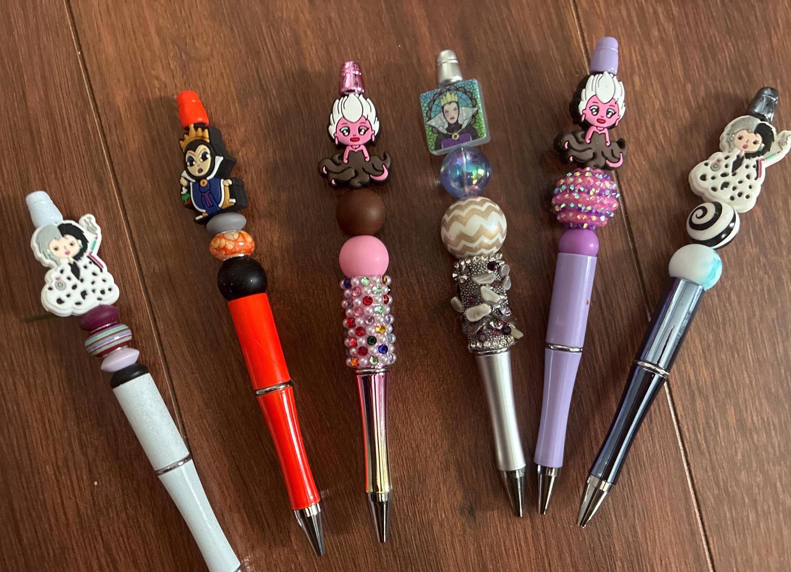 Disney Tangled Doorable Bead Pens Collection- Doorables- Disney  Luxury Beadable Black DISNEY VILLAINS Pen main image 1