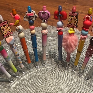 Medical Beaded Pen: Chiro, Gastro, Lab Tech, Ortho - Black Ink