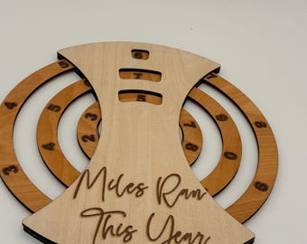 Miles Ran Tracker Laser File (SVG, AI, DXF)