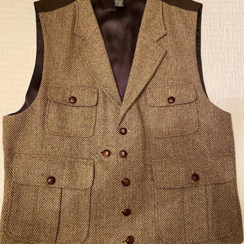 Arrow THE ARROW COMPANY Safari Vest, Men's XL, Vintage polyester Beige type Vintage Second Hand