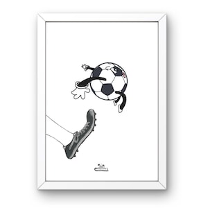 football print, boy&#39;s room decoration, digital download, soccer ball, soccer illustration, children&#39;s room decoration