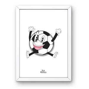 football print, children&#39;s football illustration, free download, boy&#39;s bedroom decor, football wall art, soccer ball