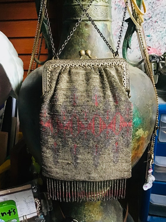 French Steel Cut Beaded Bag As Found from The Roar