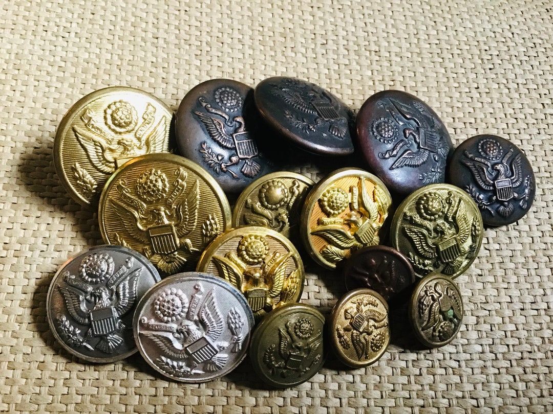 Vintage Great Seal U.S. Army Buttons – Bronze & Fire Gilt Lot - Etsy