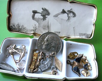 Booze Buddies Trinket Pillbox Thrill Box with Itty Bitty Trinket Lot