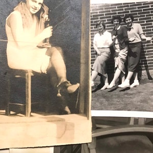 Show Me Some Leg Vintage Photo Lot of 17; Risqué And Humorous; Bathing Beauties; Group Outing RPPC