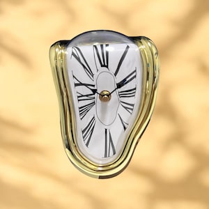 Horloge de bureau fondante Salvador Dali | Décoration d'étagère artistique unique pour la maison et le bureau | Cadeau exceptionnel pour les amateurs d'art