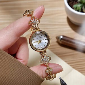 Watches For Woman - Elegant Silver Luxury Gold Bracelet - Waterproof Quartz Watch Gifts Lady - Gift for Her