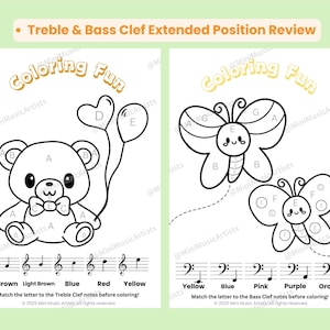 Hojas para colorear de teoría musical: Lecciones de piano para principiantes (Descargar PDF) imagen 3