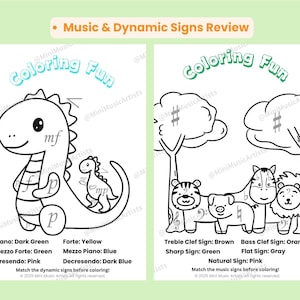 Hojas para colorear de teoría musical: Lecciones de piano para principiantes (Descargar PDF) imagen 5