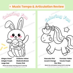 Hojas para colorear de teoría musical: Lecciones de piano para principiantes (Descargar PDF) imagen 6