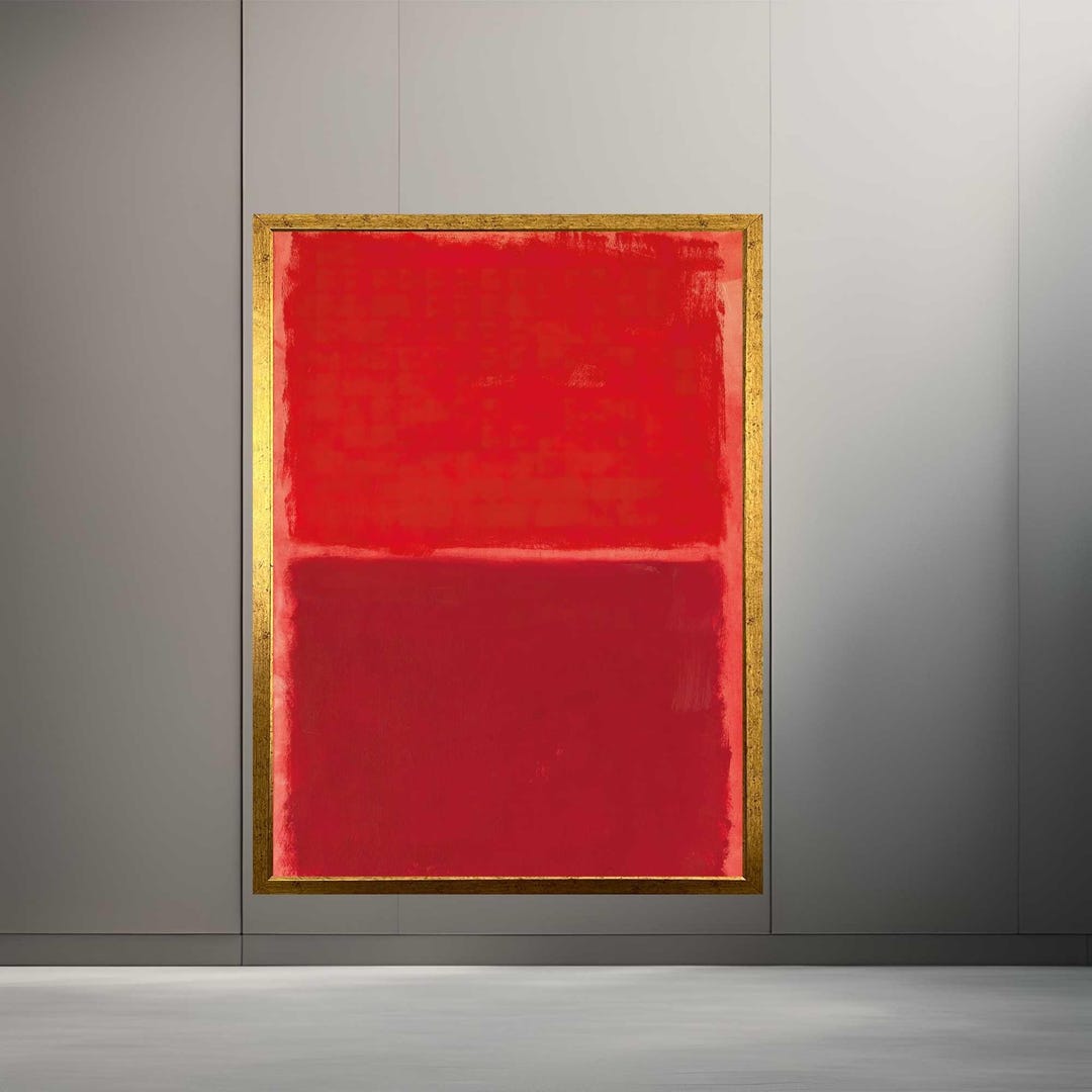 Marc Rothko Frames Mark Rothko Red Minimalist Home Decor Modern Frame Canvas Wall Art ...
